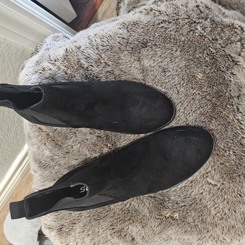 Women's Black Suede Ankle Boots